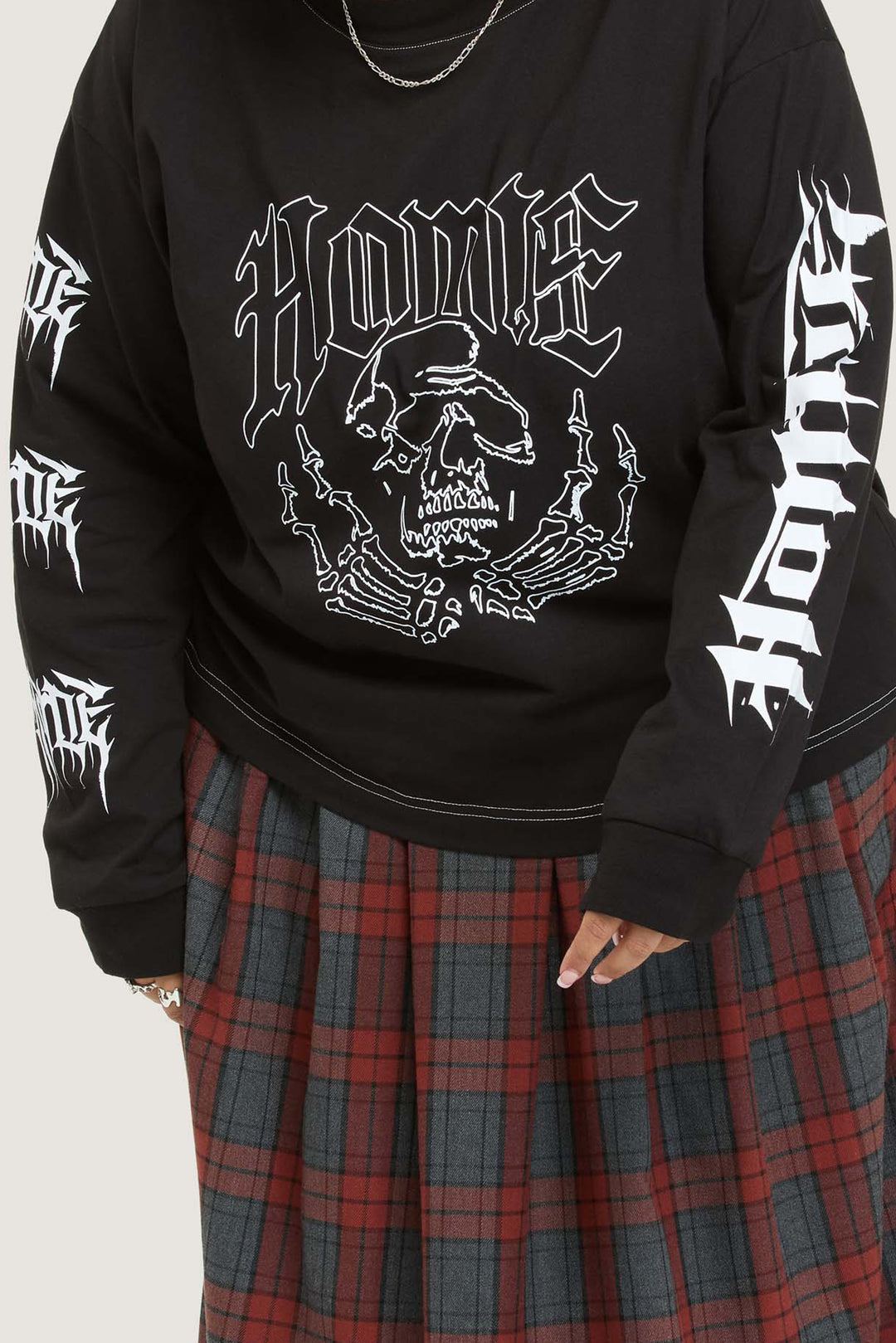 Skull LS Tee - Black