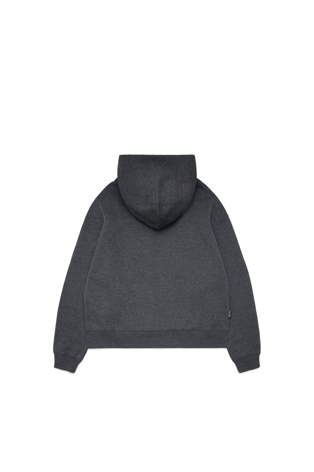 Cropped Zip Hoodie - Charcoal / Heather Grey