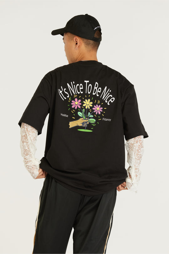 Nice To Be Nice Tee - Black (M)
