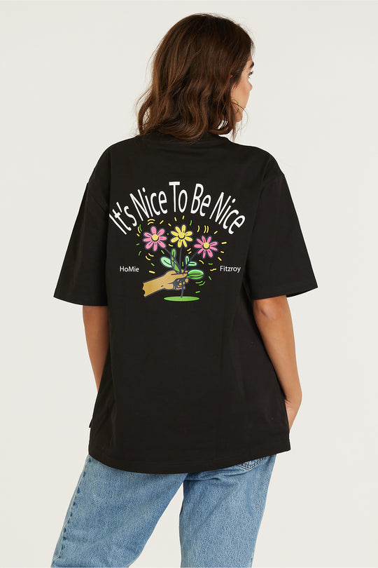 Nice To Be Nice Tee - Black (M)