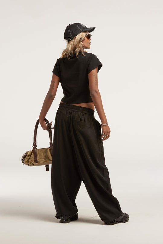 Digital Dream Wide Leg Pants - Black