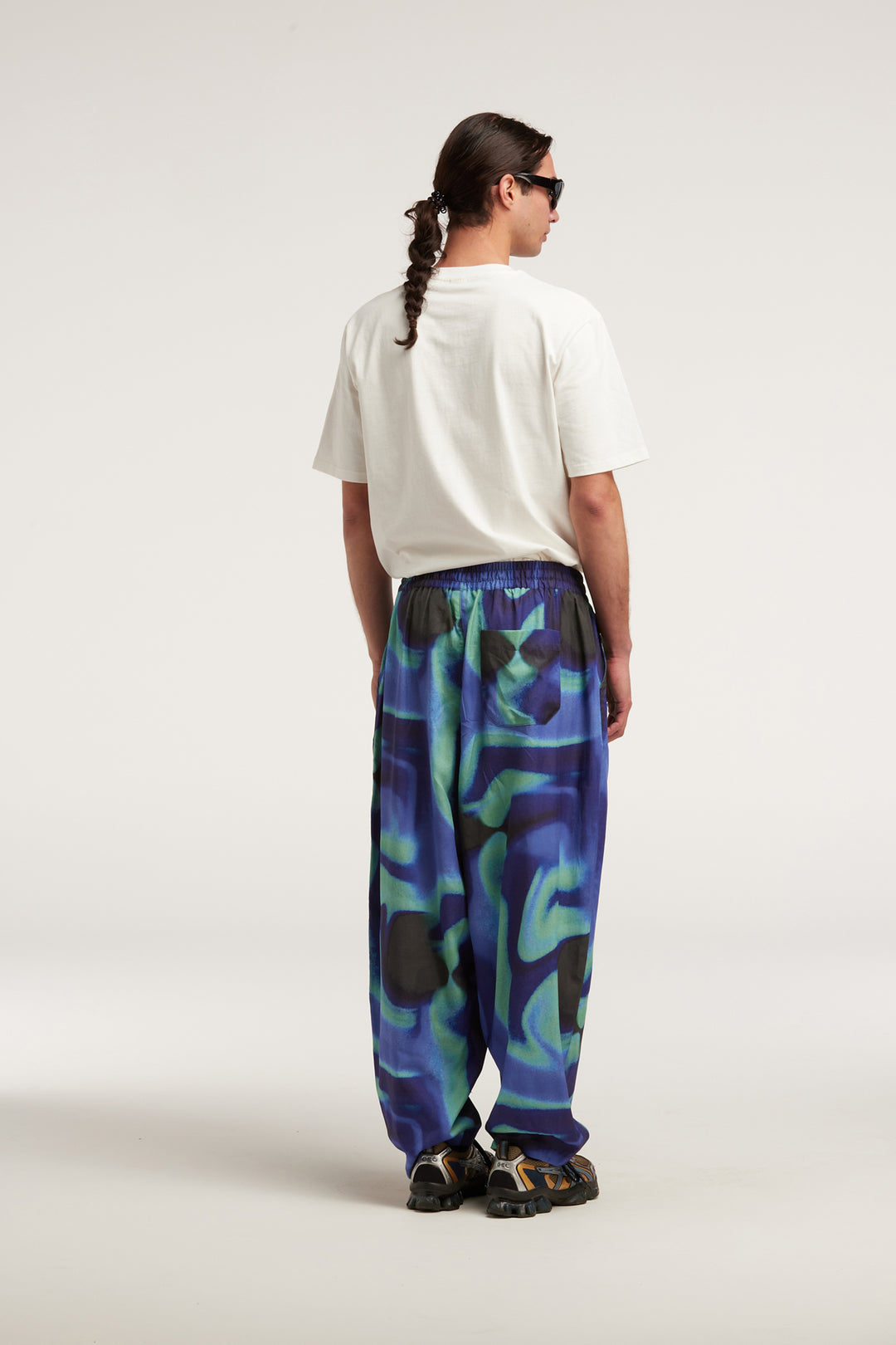 Digital Dream Wide Leg Pants - Blue / Green