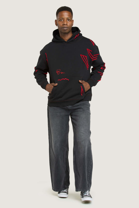 Flower Hoodie - Black