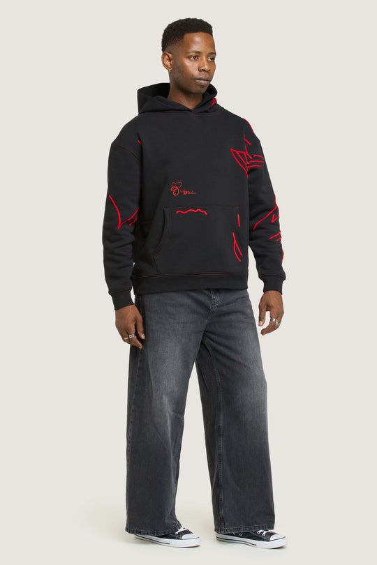 Flower Hoodie - Black