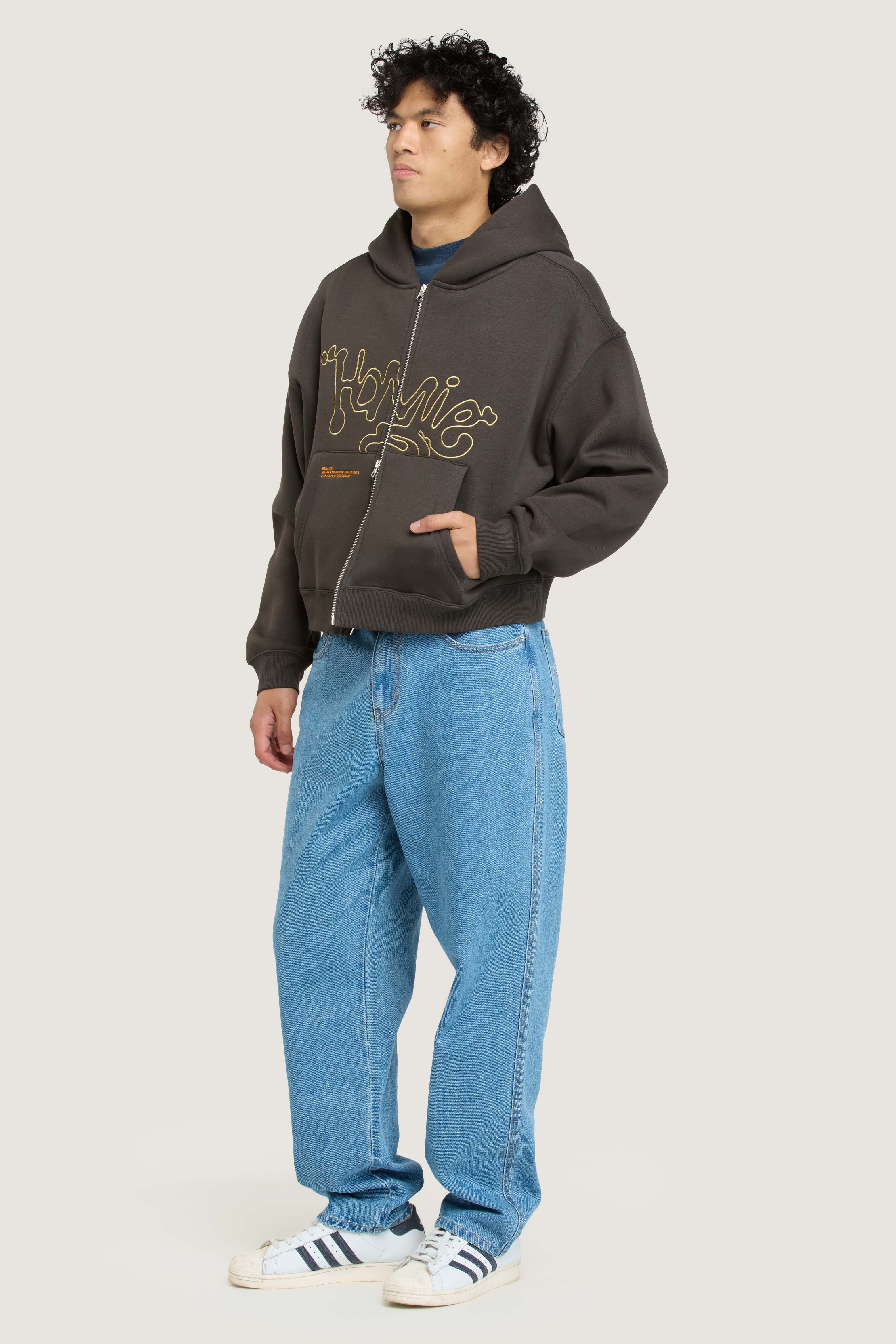 World of Difference Zip Hoodie - Charcoal – homie.com.au