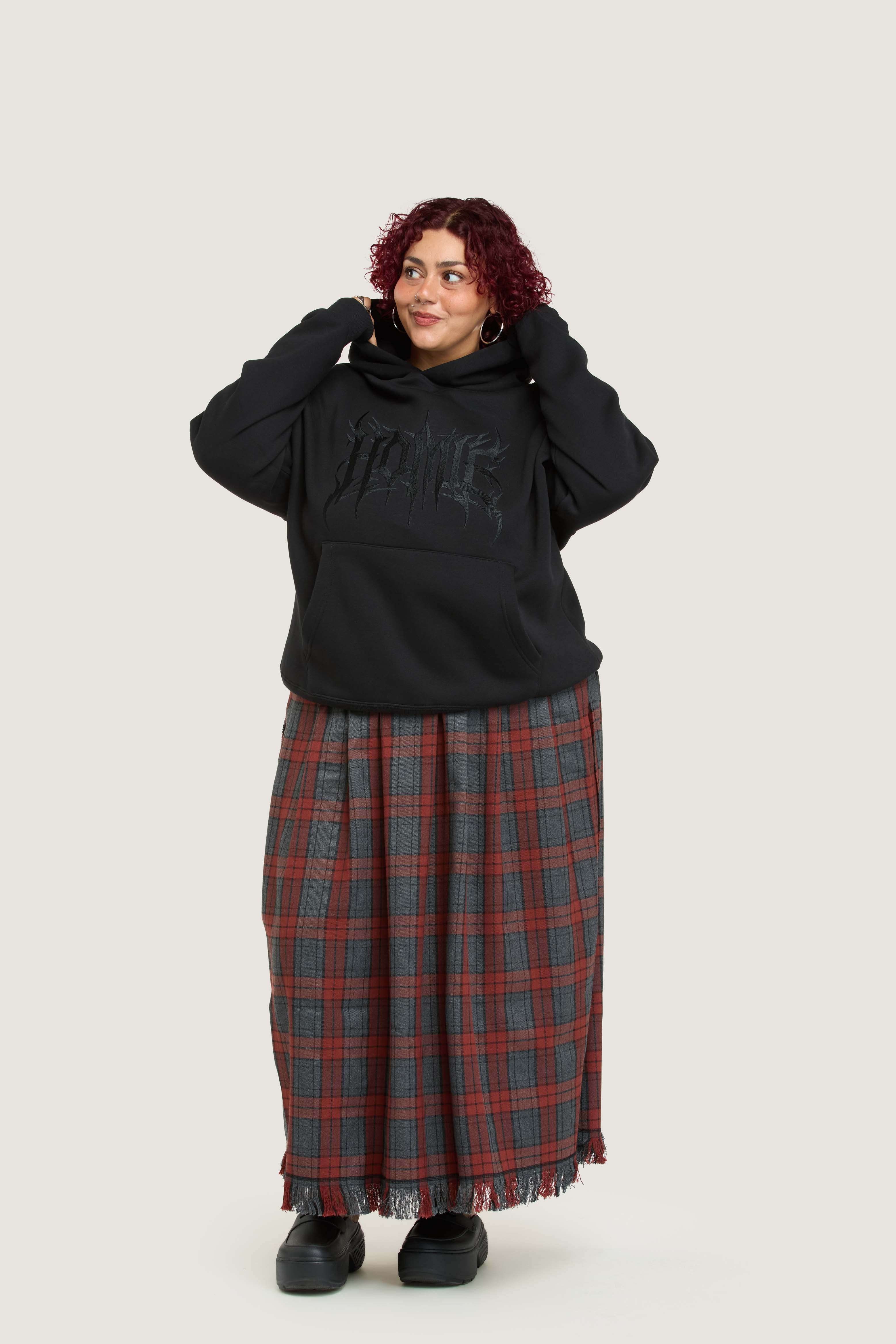 Blackout Gothic Hoodie - Black