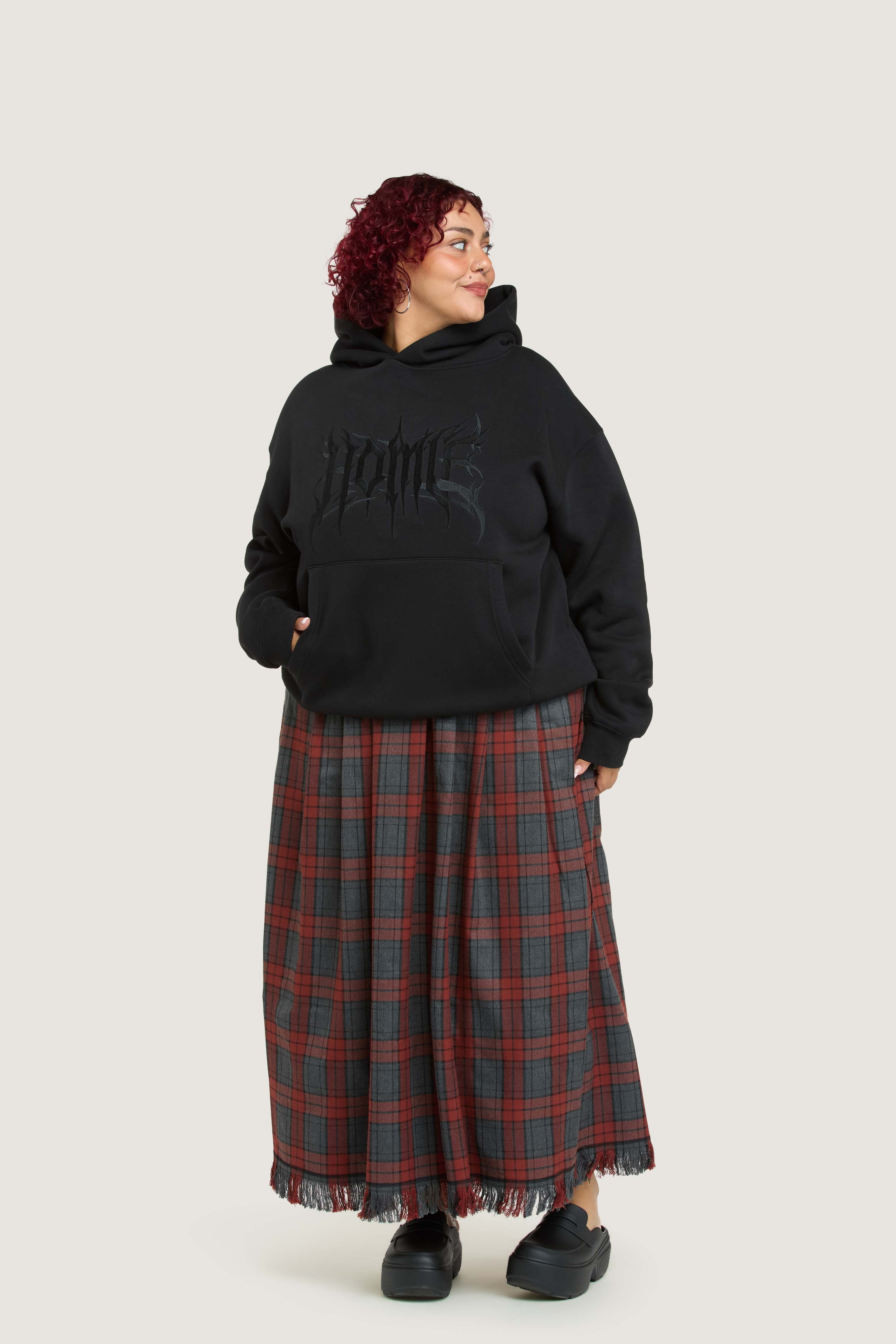 Blackout Gothic Hoodie - Black