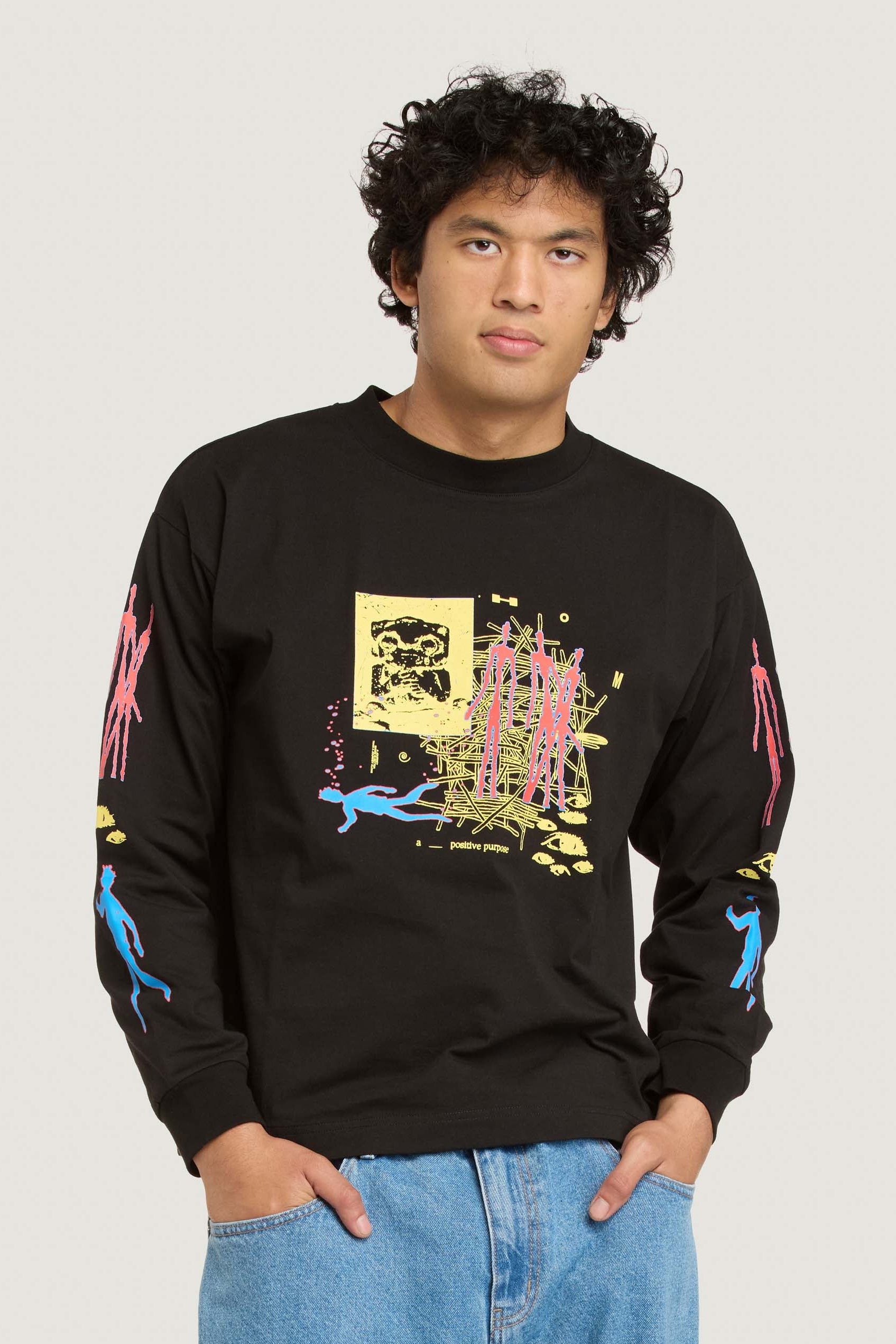 Shared Purpose LS Tee - Black