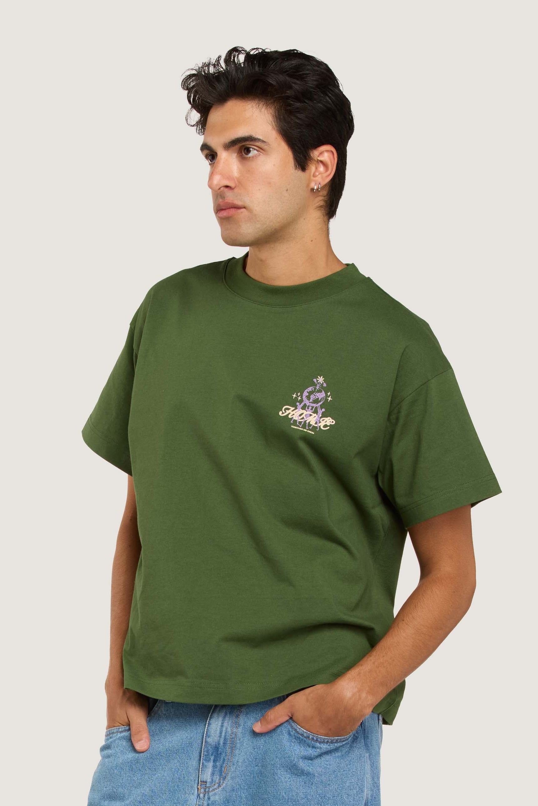 We Grow Tee - Forest Green