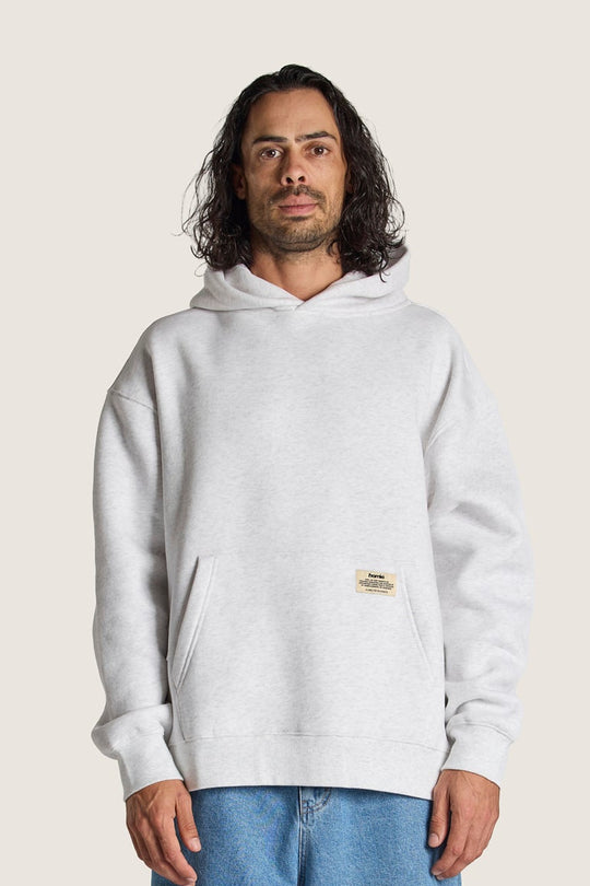 Heavy Weight Hoodie - White Marle