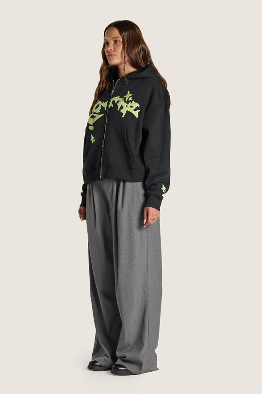 Shadow Zip Hoodie  - Black