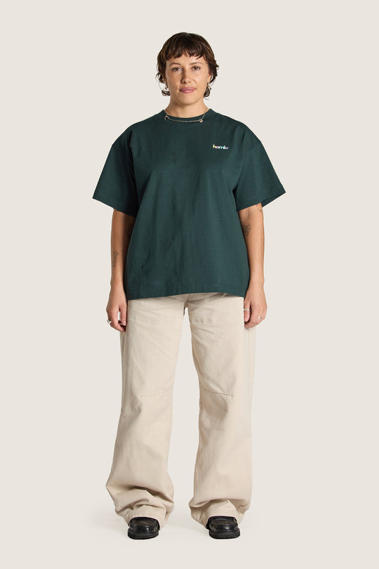 Rainbow Tee - Pine Green