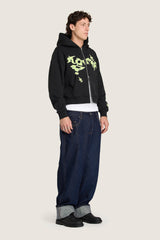 Shadow Zip Hoodie  - Black