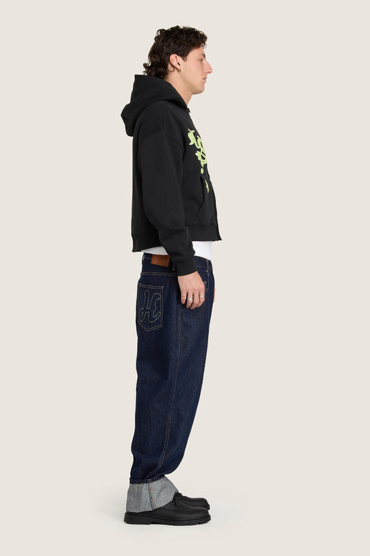 Shadow Zip Hoodie  - Black