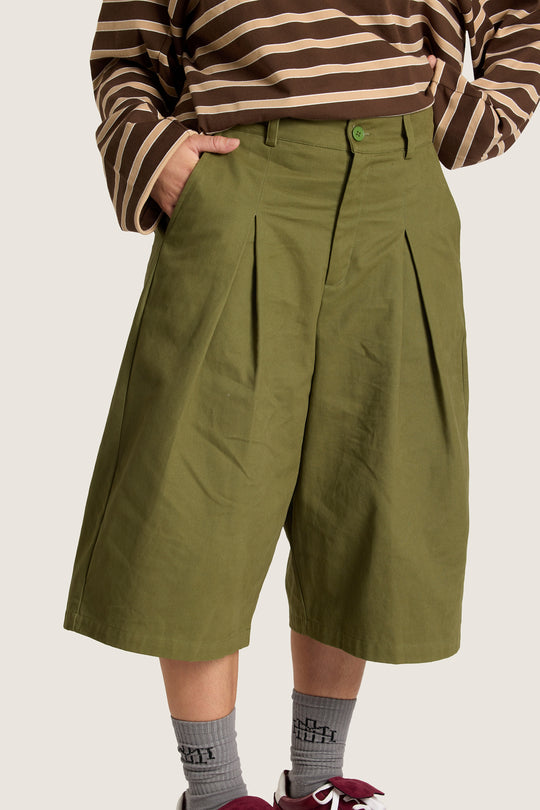 Personal Growth Longline Shorts - Khaki