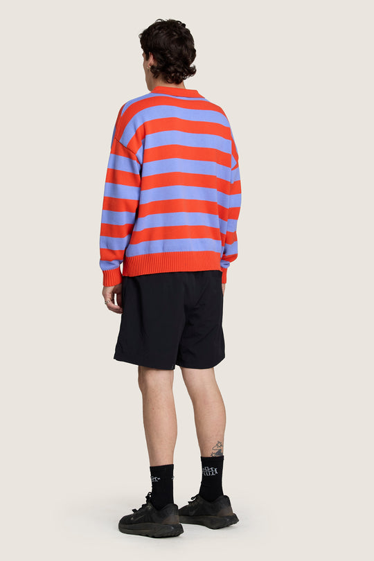 Knitted Rugby - Lilac / Blood Orange