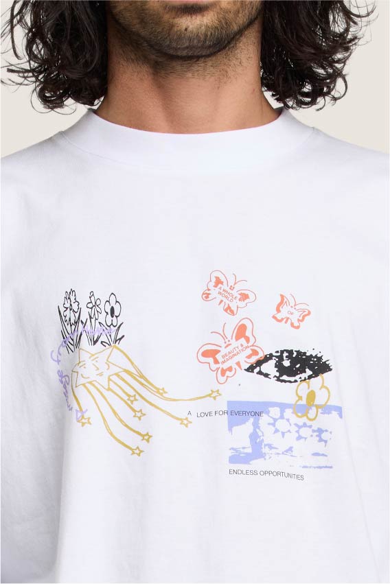 Message LS Tee - White