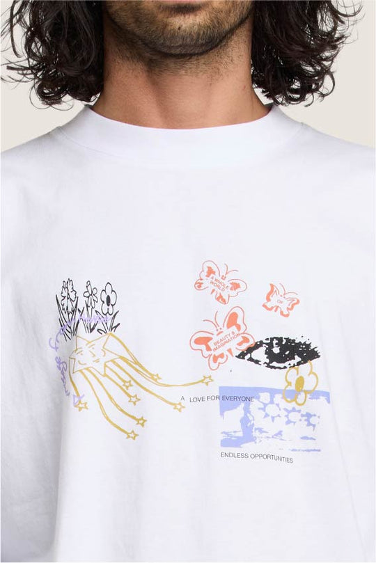 Message LS Tee - White