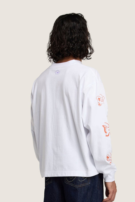 Message LS Tee - White
