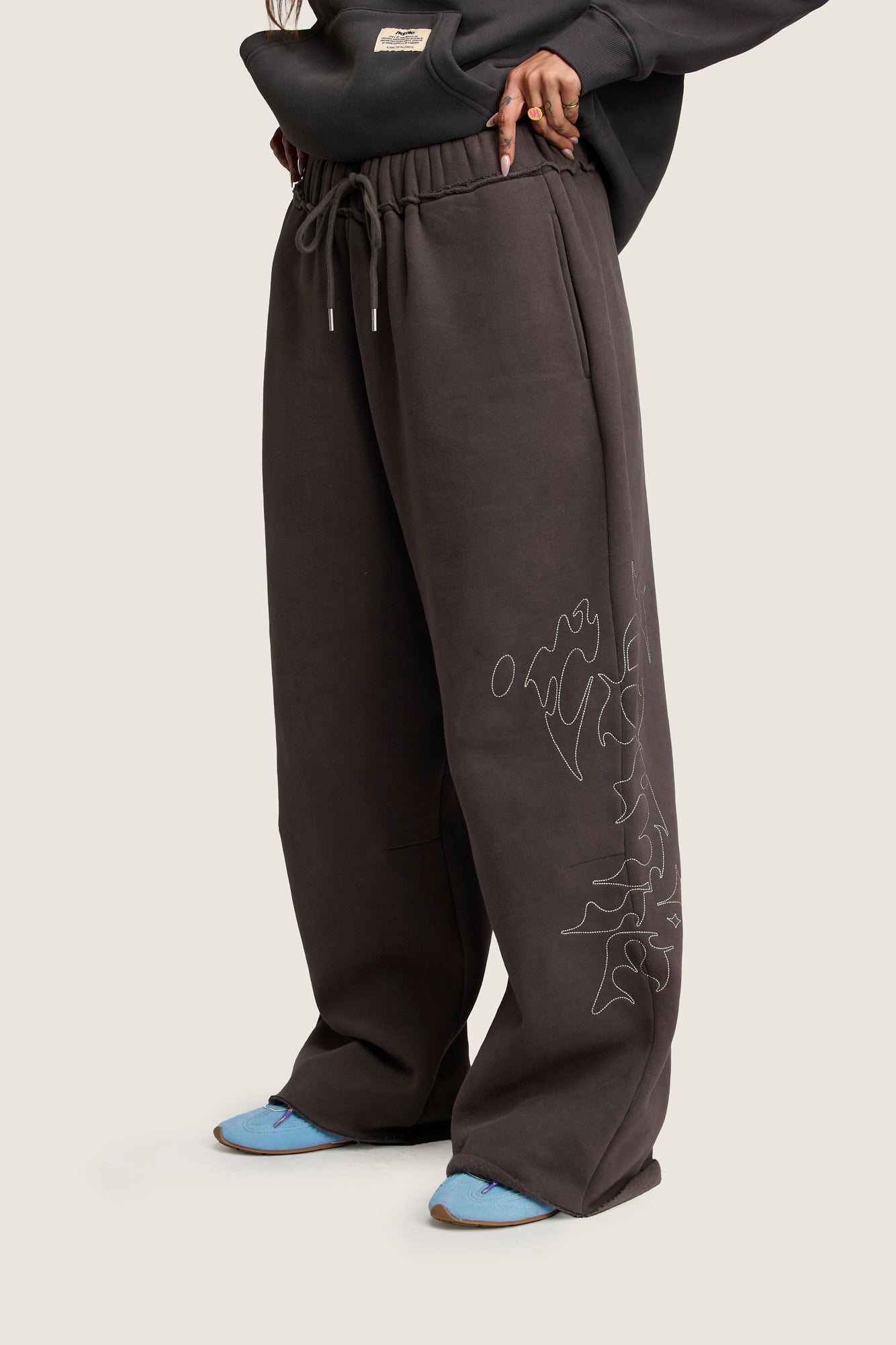 Shadow Baggy Trackpants - Charcoal
