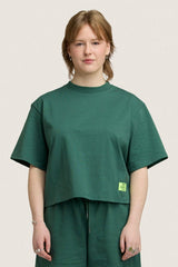 Heavy Weight Cropped Tee - Forest Green