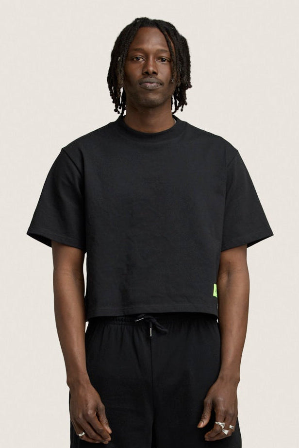 Heavy Weight Cropped Tee - Black