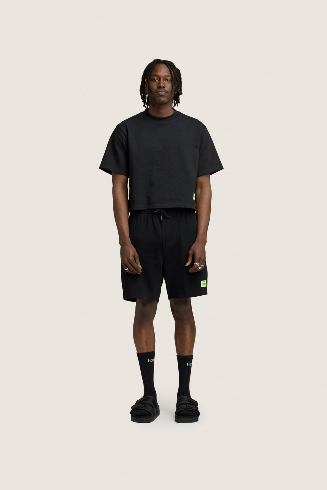 Heavy Weight Cropped Tee - Black