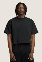 Heavy Weight Cropped Tee - Black