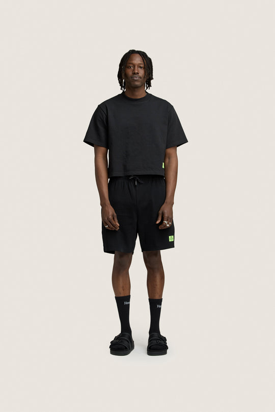 Heavy Weight Cropped Tee - Black