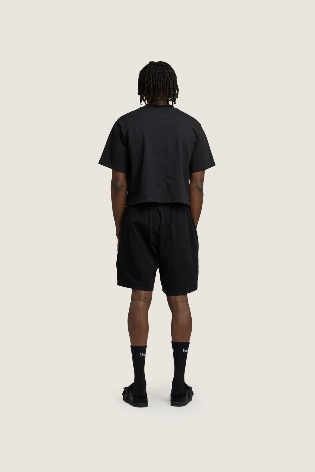 Heavy Weight Cropped Tee - Black