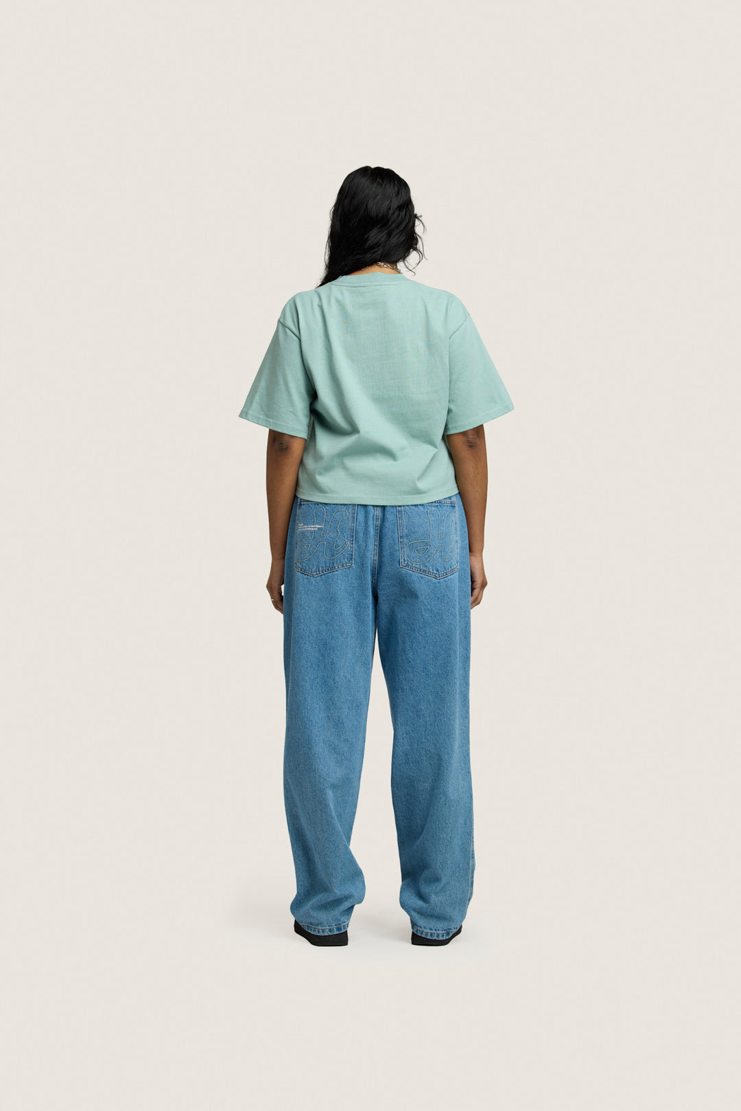 Heavy Weight Cropped Tee - Sage