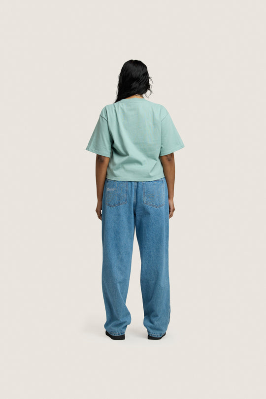 Heavy Weight Cropped Tee - Sage