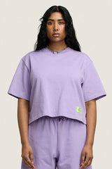 Heavy Weight Cropped Tee - Lilac