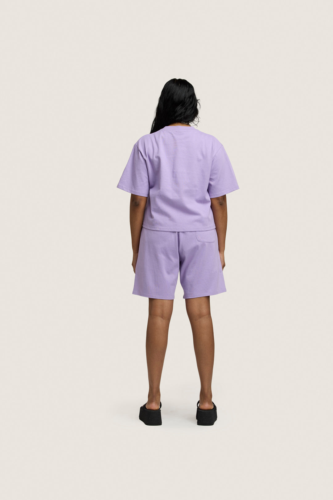Heavy Weight Cropped Tee - Lilac