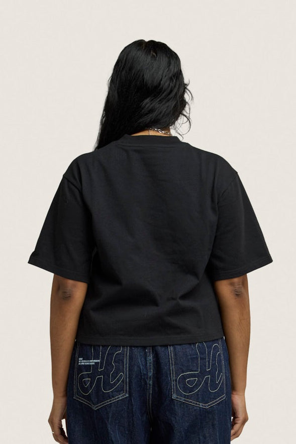Heavy Weight Cropped Tee - Black