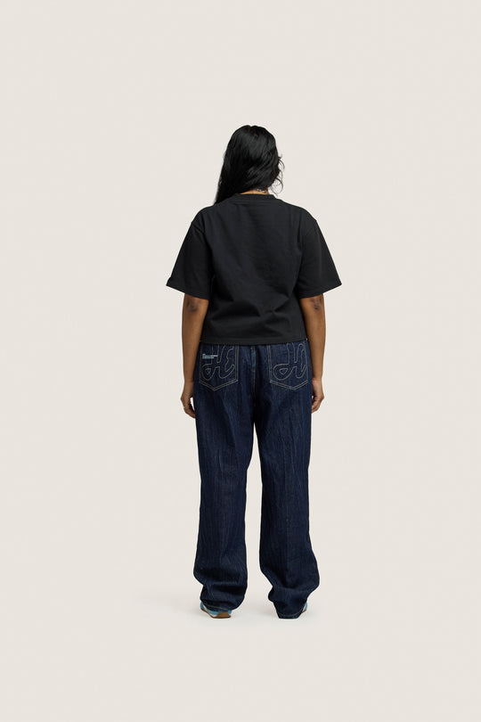 Heavy Weight Cropped Tee - Black