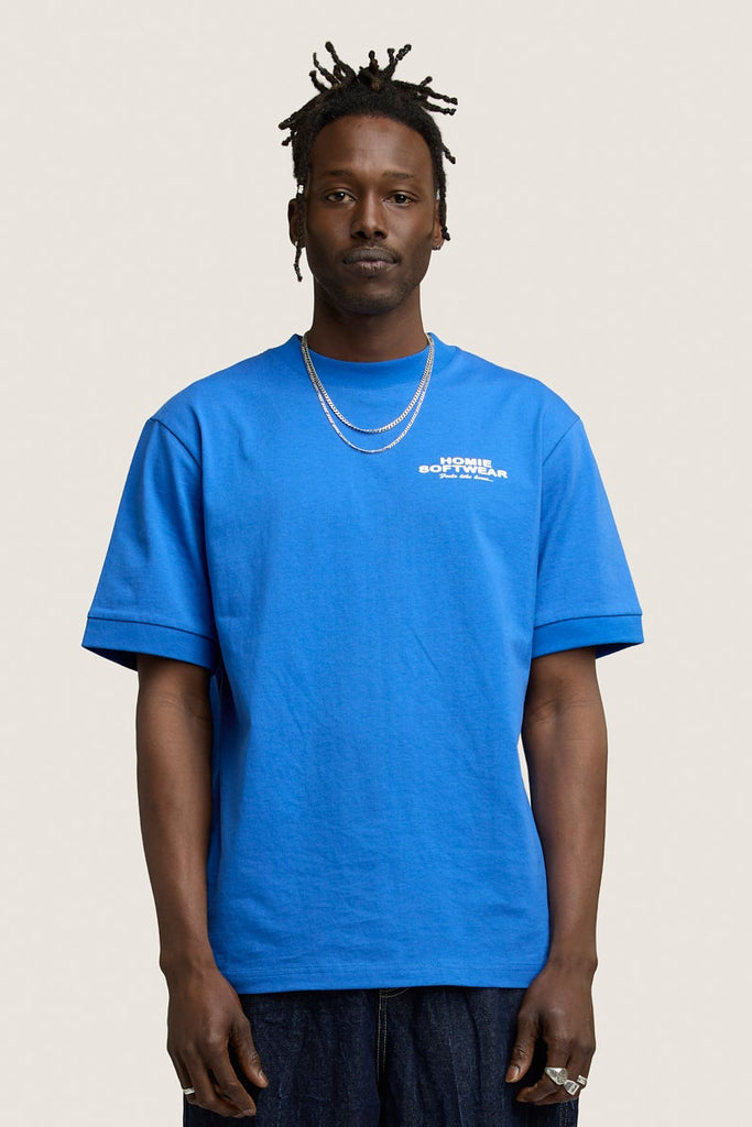 Soft-Wear Ringer Tee - Royal Blue – homie.com.au