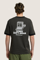 Soft-Wear Ringer Tee - Coal