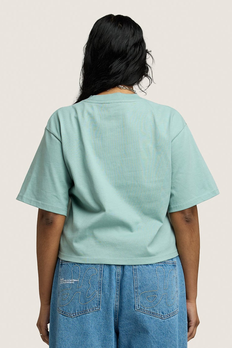 Heavy Weight Cropped Tee - Sage