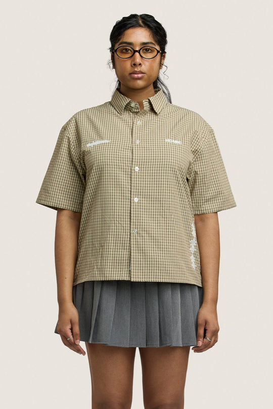 Rhythm Boxy Shirt - Chocolate Check