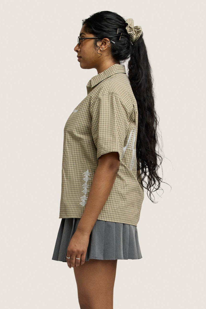 Rhythm Boxy Shirt - Chocolate Check