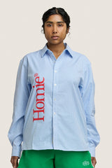 Blossom Oxford Shirt - Blue & White Stripe