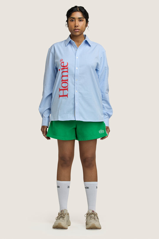 Blossom Oxford Shirt - Blue & White Stripe