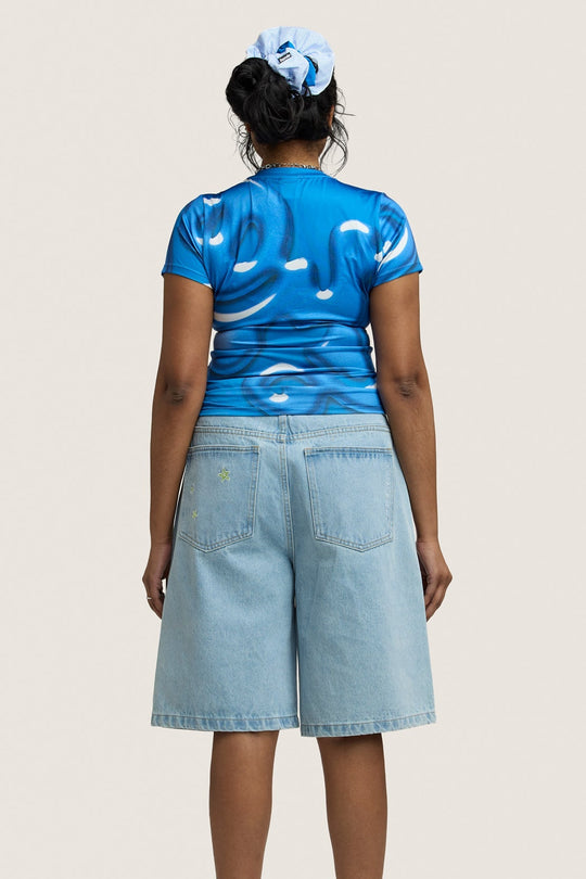 Creating Nostalgia Jorts - Medium Blue