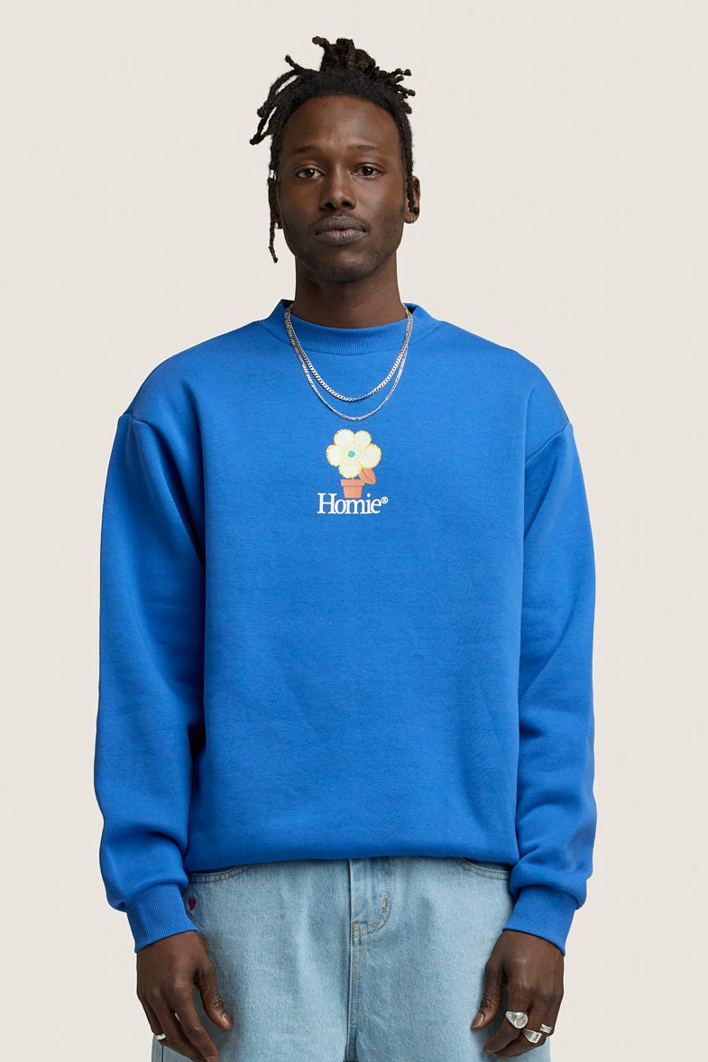 Earth Blossom Crewneck - Royal Blue