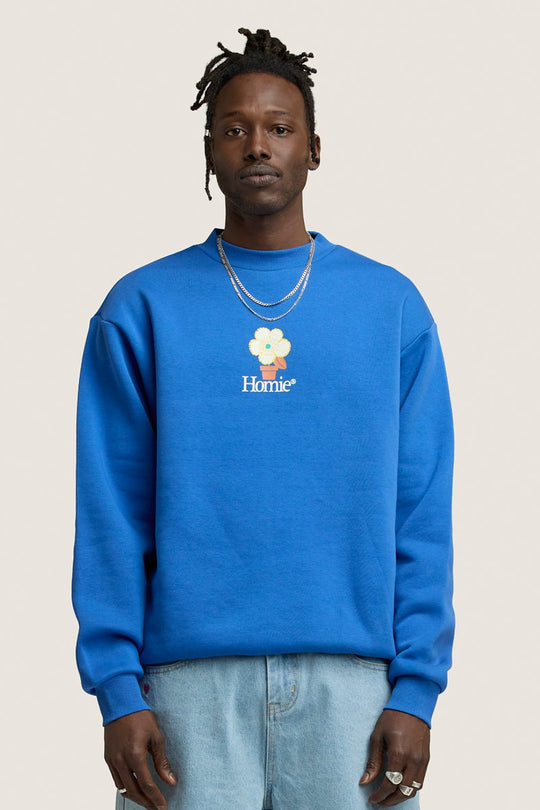 Earth Blossom Crewneck - Royal Blue