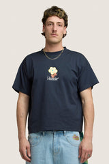 Earth Blossom Tee - Navy