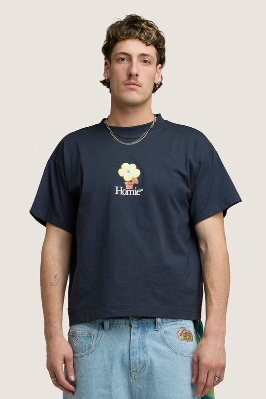 Earth Blossom Tee - Navy