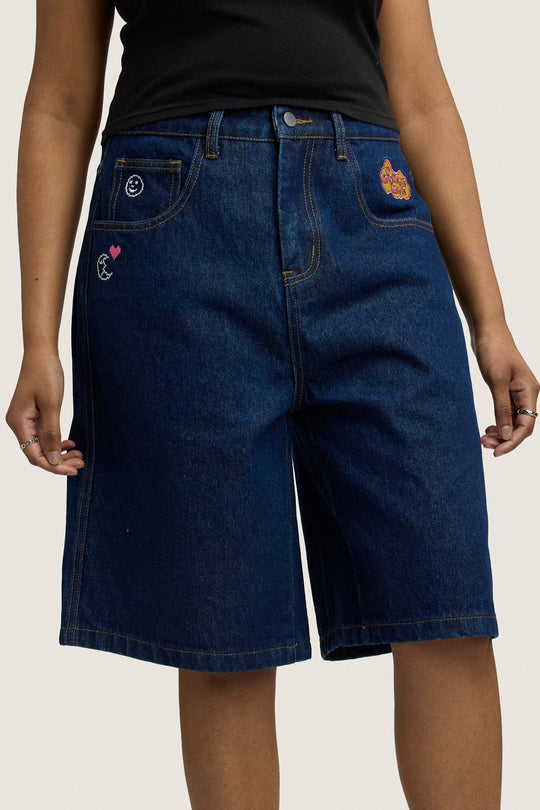 Creating Nostalgia Jorts - Dark Indigo