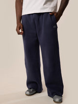 Wide Leg Monogram Trackpants - Navy